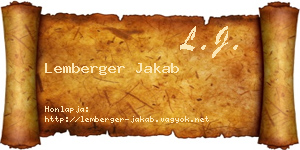 Lemberger Jakab névjegykártya